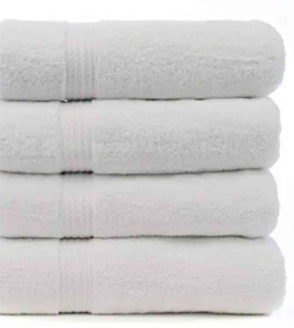 100% Cotton White Border Towel