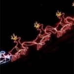 2D Effect Santa on Sleigh