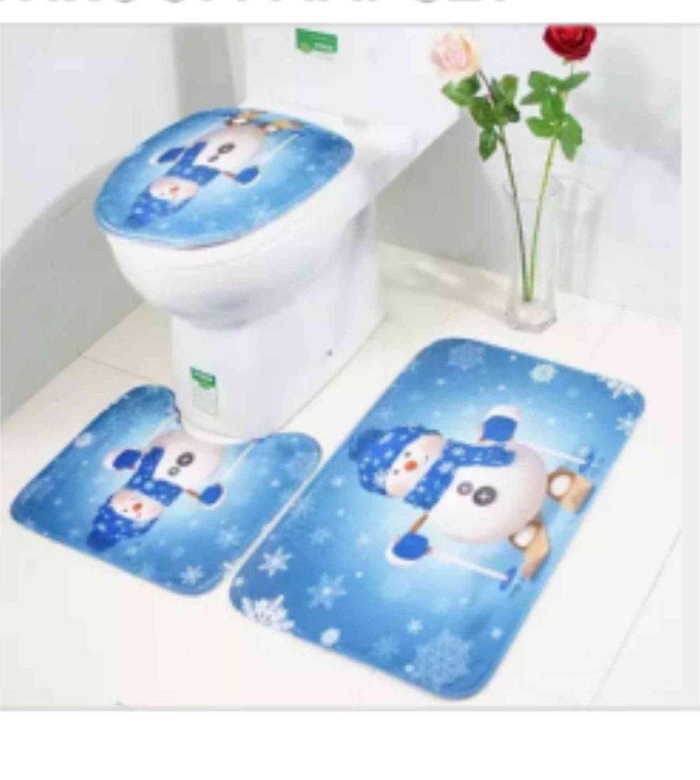 Anti-Slip Christmas Bathroom Math Set