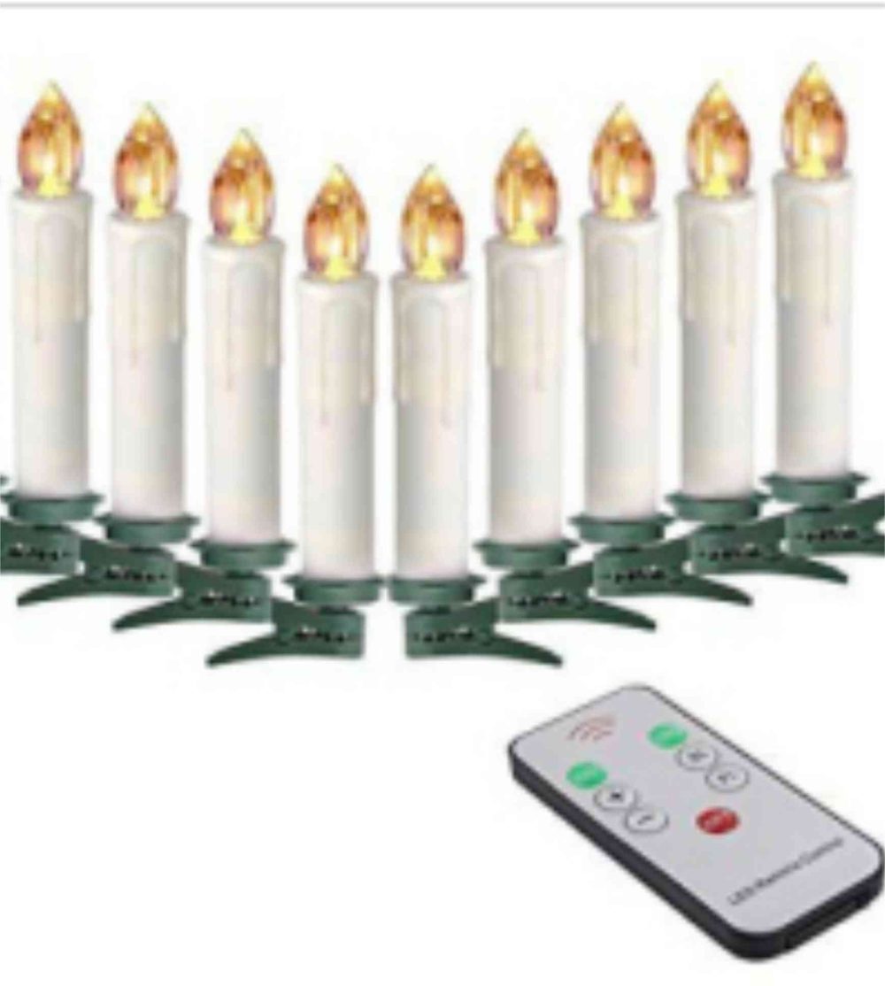 Christmas Battery Operated Taper Candle